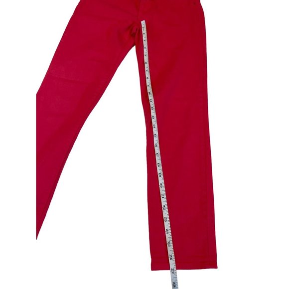 Gap 1969 Womens Cropped Legging Jeans Stretch Mid Rise Cotton Red Peach Sz 27/4r - Picture 5 of 11